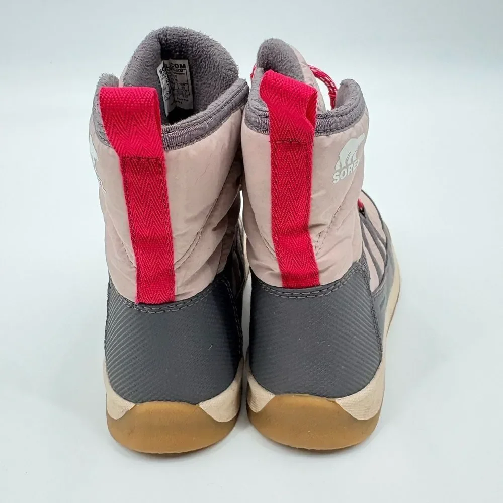Sorel Kids' Pink and Dark Gray Boots